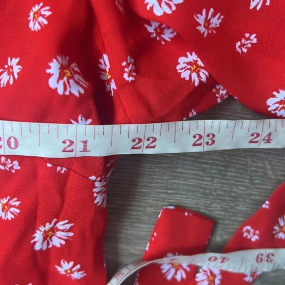 NWOT J Jason Wu Floral Print Long Sleeve Wrap Blouse Wrap Top - Picture 8 of 9